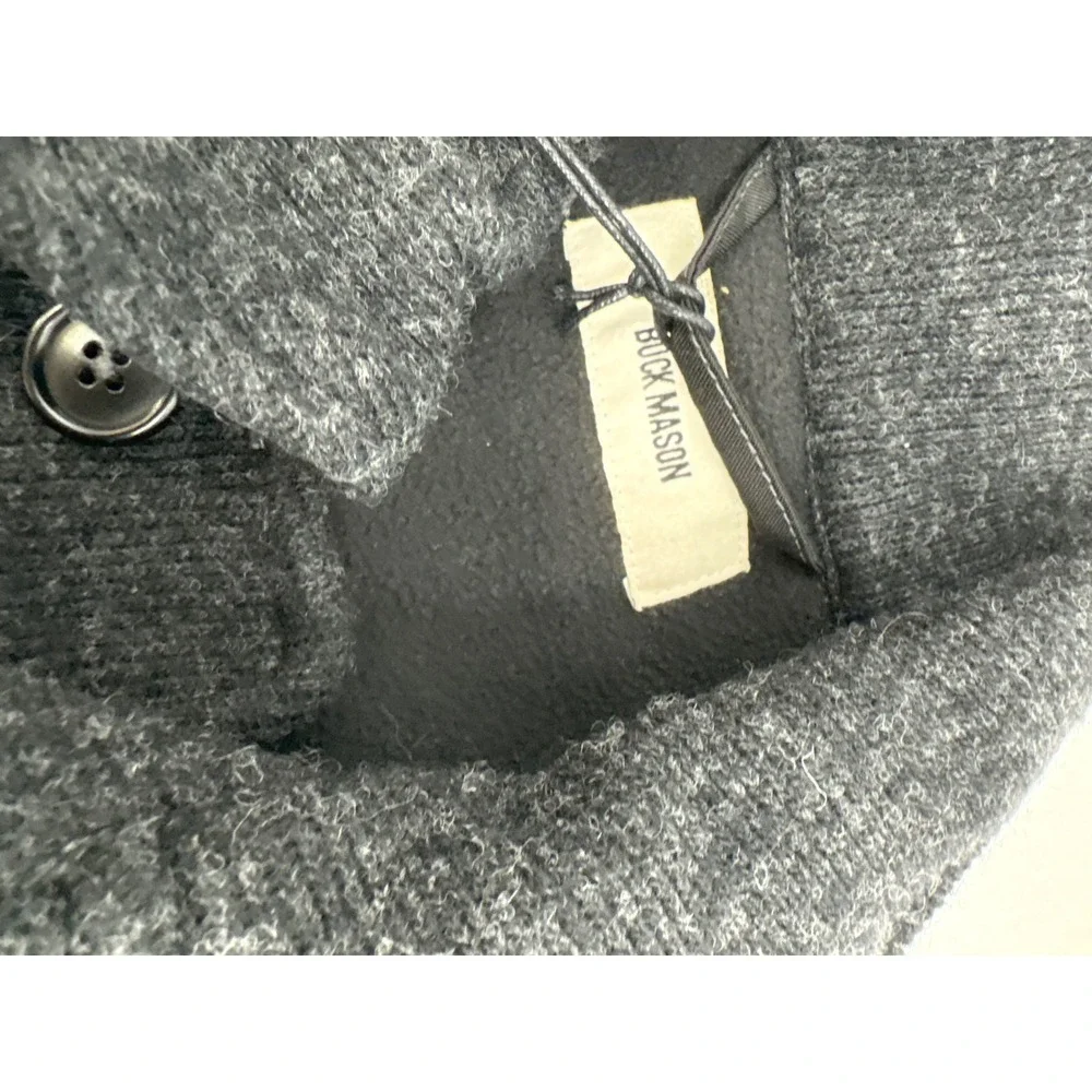 Buck Mason Alpine Merino Fleece Chore Coat Heather Black XS